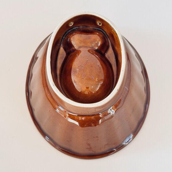 Williams Sonoma Brown Glaze Ceramic Pineapple Wall Hanging Jello Mold VTG Retro - Picture 7 of 9